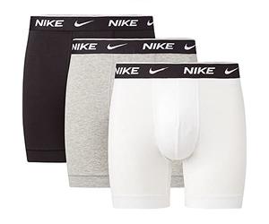 Nike Everyday Cotton Stretch Boxer Briefs 3Pk para Hombre White/Grey Heather/Black XL