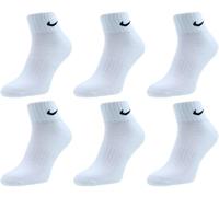 NIKE U Nk Everyday LTWT Ankle 3pr Calcetines, White/Black, L Unisex Adulto