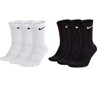 Nike Everyday CUSH Crew Calcetines para hombre, color blanco, gris, negro blanco y negro 46-50
