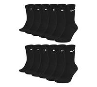 Nike Everyday CUSH Crew Calcetines para hombre, color blanco, gris, negro Negro 38-42