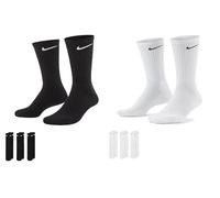 NIKE Everyday Cushion Crew calcetines de deporte para hombre (6 pares), blanco y negro, 38-42
