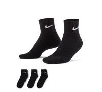Nike Everyday Cushioned Calcetines de entrenamiento hasta el tobillo (3 pares) - Negro