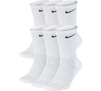 NIKE Everyday Cushioned Crew Calcetines de entrenamiento para hombre, 6 pares, 100 blanco., 42-46