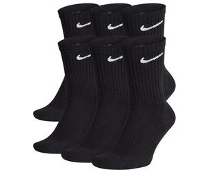 Nike Everyday Cushioned Crew Calcetines de entrenamiento para hombre, 6 pares, Negro , 42
