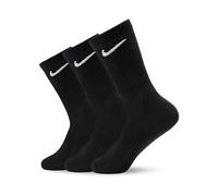 Nike Everyday Lightweight Crew Trainings Socks (3 Pairs), Calcetines Hombre, Negro (black/White), 34-38 (Talla del fabricante: S)