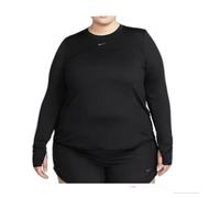 Nike FB4299-010 W NK Swift ELMNT DF UVCRWTOP Sweatshirt Mujer Black/Reflective SILV Tamaño 1X