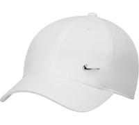 Gorra de tenis Nike Dri-Fit Club Unstructured Metal Swoosh Cap - white/metallic silver L//XL