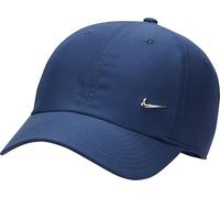 Gorra de tenis Nike Dri-Fit Club Unstructured Metal Swoosh Cap - midnight navy/metallic silver L//XL