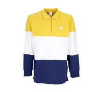 Nike FB7797-709 M NK Club+ Knit LS Top CB Sweatshirt Hombre Vivid Sulfur/White/Midnight Navy/WH Tamaño XS