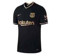 Nike FC Barcelona Temporada 2020/21-FCB M Vapor MTCH JSY SS AWCD4184-011 Segunda Equipación, Unisex, Black/Metallic Gold Full Sponsor, 3XL