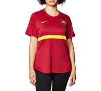 Nike FC Barcelona Temporada 2020/21-FCB W NK Dry ACDPR Top SSCW6821-620 Camiseta, Mujer, Noble Red/Amarillo/Amarillo no Sponsor-plyr, M