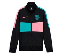 Nike FC Barcelona Temporada 2020/21-FCB Y NK I96 Anthem TRK JKT CLCK8579-010 Chaqueta, Niño, Black/Pink Beam/New Green/Pink Beam no spon-3rd, L