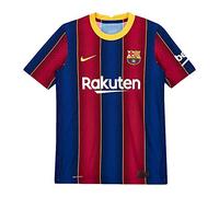 Nike FC Barcelona Temporada 2020/21-FCB Y NK Vapor MTCH JSY SS HMCD4436-456 Camiseta Primera Equipación, Niño, Deep Royal Blue/Varsity Maize Full Sponsor, XS