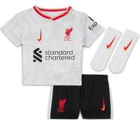 Nike Fc Liverpool 2024/25 Stadium Third FQ2278-101 18-24 - Conjunto de camiseta de fútbol de tres piezas para bebés y niños pequeños, color blanco/puro platino/negro/rojo global, FQ2278-101