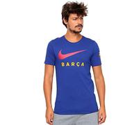 Nike FCB M Nk Large Swoosh T-Shirt, Hombre, Deep Royal Blue, M