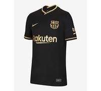 Nike FCB Y NK BRT Stad JSY SS AW T-Shirt, Unisex niños, Black/Metallic Gold Full Sponsor, S