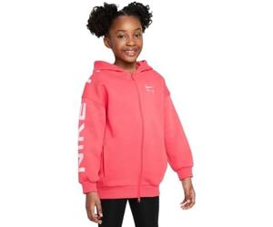 Nike FD2960-648 G NSW Club FLC Air HD FZ LS Sweatshirt Girl'S LT Fusion Red/Med Soft Pink Tamaño L