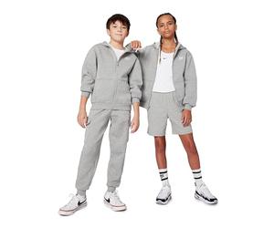 Nike FD3004-063 K NSW Club FLC HD FZ LS LBR Sweatshirt Unisex DK Grey Heather/Base Grey/White Tamaño XL