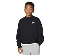 Nike FD3006-010 K NSW Club FLC Crew LS LBR Sweatshirt Unisex Black/White Tamaño L