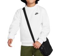 Nike FD3006-100 K NSW Club FLC Crew LS LBR Sweatshirt Unisex White/Black Tamaño S