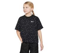 Nike FD5366-010 G NK NSW tee Boxy Swoosh AOP T-Shirt Girl'S Black Tamaño M