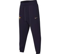 Nike FFF Tech Fleece Pantalón De Fútbol Niño, Blackened Blue/Club Gold, FJ8313-498, XS