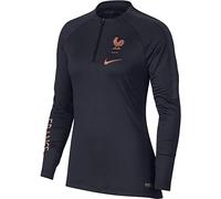 Nike FFF W Nk Dry Sqd Dril Top Camiseta, Mujer, Dark Obsidian/Dark Obsidian / p488c, L