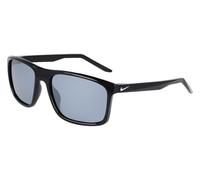 Nike Unisex NIKE FIRE L P FD1819 010 Gafas de sol Bio-inyección Negro Plata Cuadrada Polarizado Flash