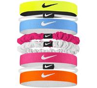 Nike Flex Classic Mixed Hair Ties - Juego de 8 bandas elásticas para el pelo, color blanco, negro, talla única