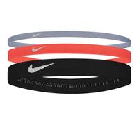 Nike Flex Classic Mixed Width Headbands - Juego de 3 Diademas para Hombre, Color Morado y Plateado metálico, Talla única