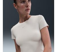 Nike Form Camiseta de manga corta - Mujer - Marrón M (EU 40-42)