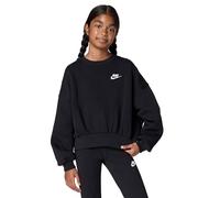 NIKE FZ9244-010 G NSW Club FLC BXY CRW LBR Sweatshirt Girls Black/White Tamaño XS