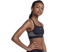 Nike G NK Bra Seamless Sports Bra, Niñas, Black/Wolf Grey/Wolf Grey, XL