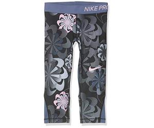 Nike G NP Capri Aop1 Mallas, Niñas, Black/Diffused Blue/Pink, XL