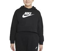 NIKE G Nsw Club Ft Crop Hoodie Hbr, Sweatshirt Niñas, Black/white, 8 Años
