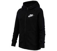 Nike G NSW PE Full Zip Long Sleeved t-Shirt, Niñas, Black/White, XL