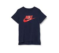 Nike G NSW tee Dptl Basic Futura T-Shirt, Niñas, Obsidian/University Red/University Red, M