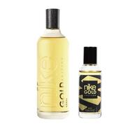 NIKE - Gold Edition Promoción 200 ml + 30 ml, Colonia Hombre, Pack 2 Productos, Eau de Toilette Natural y Masculina, Aroma Cítrico Especiado, Fragancia Fresca, Elegante y de Larga Duración