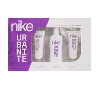 NIKE - Gourmand Street Colonia 100 ml + Gel de Baño 75 ml + Crema Corporal 75 ml, Estuche de Regalo Mujer, Eau de Toilette Femenina, Aroma Cítrico Amaderado, Fragancia Fresca, Elegante y Duradera
