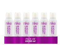 NIKE - Gourmand Street Pack de 6 x 200 ml, Desodorante Mujer Spray, Desodorante Antimanchas para Todo Tipo de Piel, 0% Sales de Aluminio, de Larga Duración, Fragancia Cítrica Amaderada