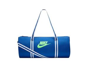 NIKE Heritage Bolsa Deporte Unisex Retro/Vintage, Bolsa Gimnasia Asas Dobles y Correa Hombro Regulable/Extraíble, Talla Unica 30L, Azul Real (DB0492-480)