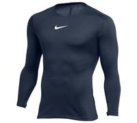 Nike Hombre Long Sleeved t-Shirt, Midnight Navy/White, L