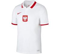 Nike Hombre Poland 2020 Stadium Home Camiseta, White/Sport Red, Large
