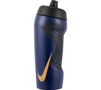 Nike HyperFuel Water Bottle 18oz en color azul marino, negro, dorado metálico, capacidad: 532 ml, N.000.3177.452.18