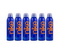 NIKE - Indigo Pack de 6 x 200 ml, Desodorante Hombre Spray, Desodorante Antimanchas para Todo Tipo de Piel, 0% Sales de Aluminio, de Larga Duración, Fragancia Frutal Amaderada