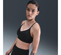 Nike Indy Sujetador deportivo regulable de sujeción ligera con almohadilla y estampado - Mujer - Negro L