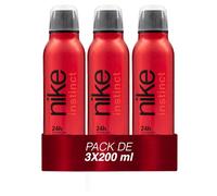 NIKE - Instinct Woman Pack 3 x 200 ml, Desodorante Mujer, Formato Spray, Perfume Formato Líquido, Eau de Toilette Natural y Femenina, Aroma Amaderado Oriental, Fragancia Fresca y de Larga Duración