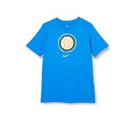 Nike Inter B NK tee Evergreen Crest T-Shirt, Niños, Blue Spark, L