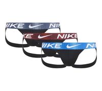 NIKE Jock Strap 3pk Ropa Interior, Blk-gm Ryl/Ash Slt/Bur Crsh Pix WB, L para Hombre