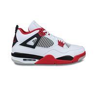 Nike Jordan 4 Retro - Zapatos para hombre, talla, Blanco/Rojo Fuego-Negro-Tech Gris, 6